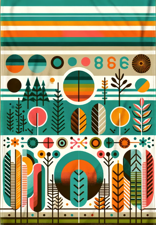 Nature's Rhythm Retro Towel